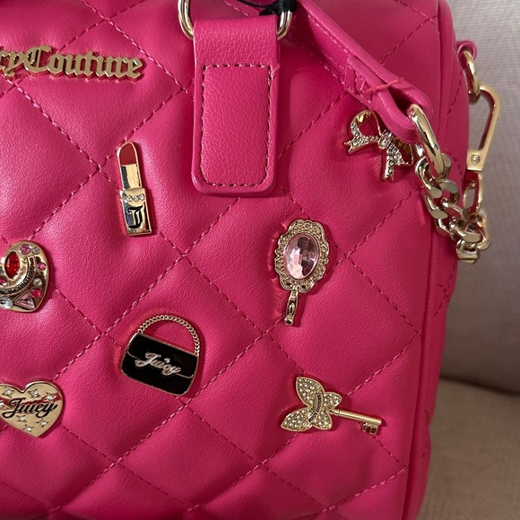 Juicy Couture Fuchsia Quilted Satchel - Picture 4 of 11